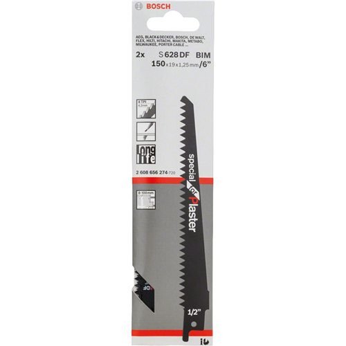 Reciprozaagblad Bosch Special Plaster - S628DF 150X1.25MM SET à 2 ST