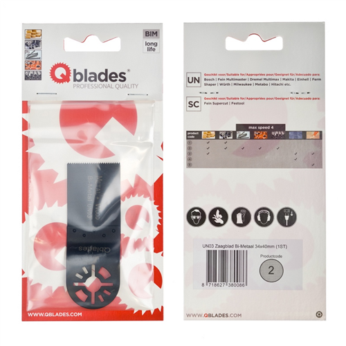 Multizaagblad Bimetaal Qblades Ois - UN03 34X40MM