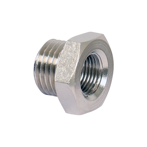 Verloopring Staal Vernikkeld Ironside - 1/4'' BU - 1/8'' BI SET à 2 ST