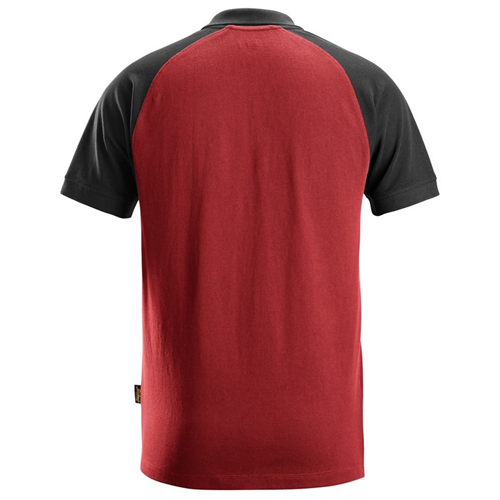 Poloshirt Classic Snickers - 2750 CHILI ROOD/ZWART XL