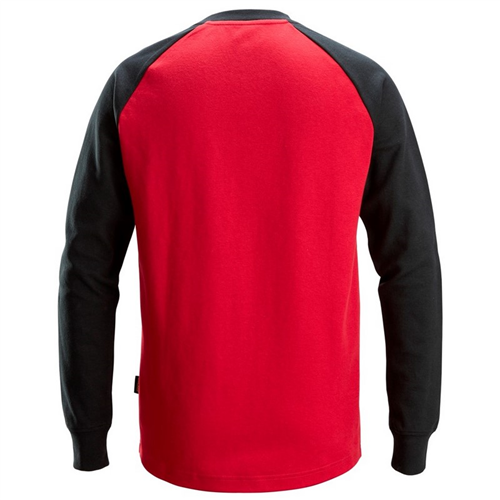 Sweatshirt Tweekleurig Snickers - 2840 CHILI ROOD/ZWART L