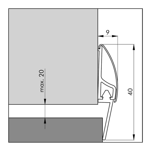 Dorpelprofiel Rvs Ellen - INOX 100CM [DHZ]