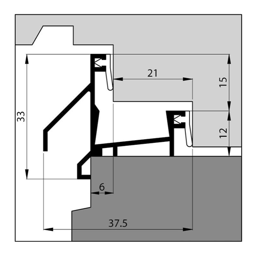 Dorpelprofiel Aluminium Opbouw Ellen - ANB 11 300CM