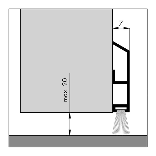 Dorpelprofiel Aluminium Opbouw Ellen - ROBUST [ADS B] 100CM [DHZ]