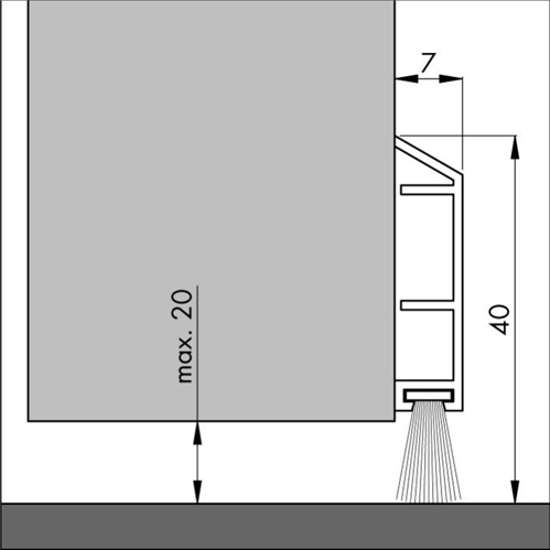 Dorpelprofiel Kunststof Opbouw Ellen - DECO [PDS B] 100CM WIT [DHZ]