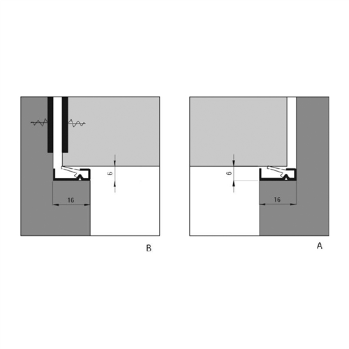 Tochtprofiel Aluminium Inbouw Ellen - AIB 4G 300CM