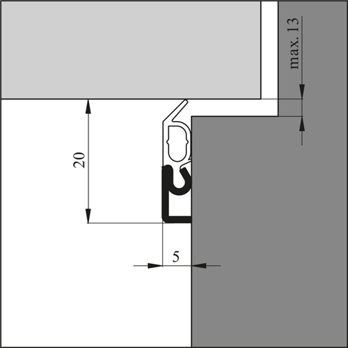 Tochtprofiel Aluminium Opbouw Ellen - ELRO-XL 230CM WIT