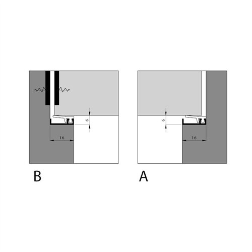 Tochtprofiel Aluminium Inbouw Ellen - AIB 3N XL 230CM