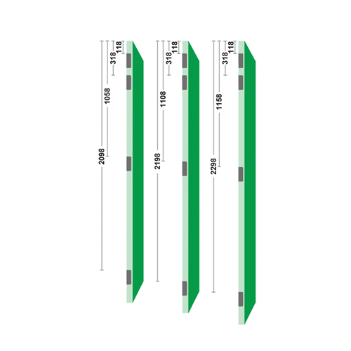 Kogelstiftpaumelle Rvs Gestraald Axa - 1201 89X 89X3.0MM DIN R