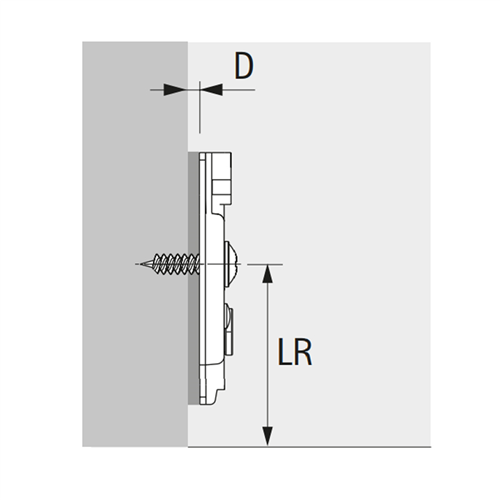 Kruisplaat Hettich - AFSTAND 1.5MM