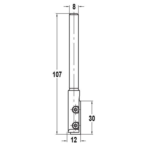 Keermesgroeffrees Hardmetaal Stehle - 12.0X30.0X110MM