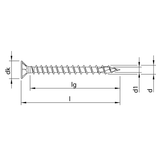 Spaanplaatschroef Rvs A2 Heco - 3.0X 25MM PK T10