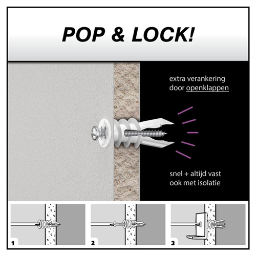 Gipsplaatplug Nylon Toggler - SP MINI  9.5-15MM