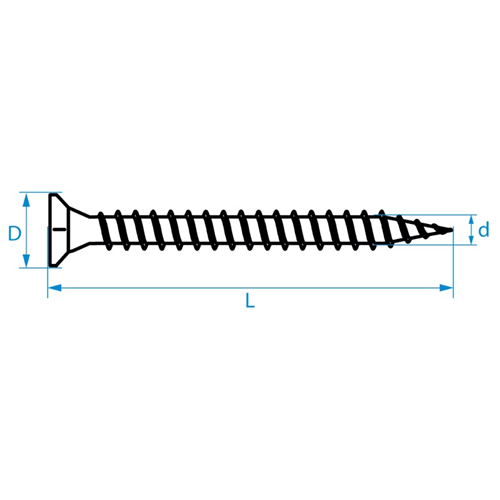 Spaanplaatschroef Verzinkt - 3.0X 25MM PK T10