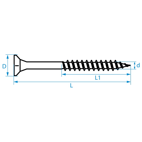 Spaanplaatschroef Verzinkt - 4.0X 60MM PK T20