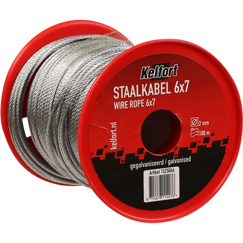 Staalkabel Elvz -  2.0MM 100M