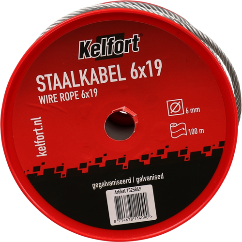 Staalkabel Elvz -  6.0MM 100M