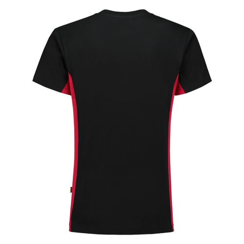 T-Shirt Bicolor Tricorp - 102004 ZWART/ROOD XL