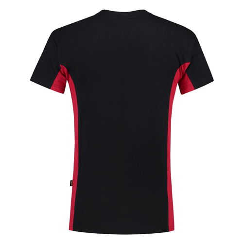 T-Shirt Bicolor Borstzak Tricorp - 102002 ZWART/ROOD L