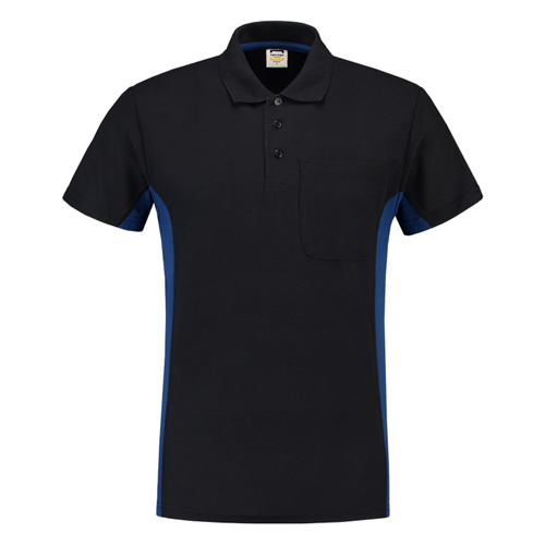 Poloshirt Bicolor Borstzak Tricorp - 202002 NAVY/ROYAL BLUE M