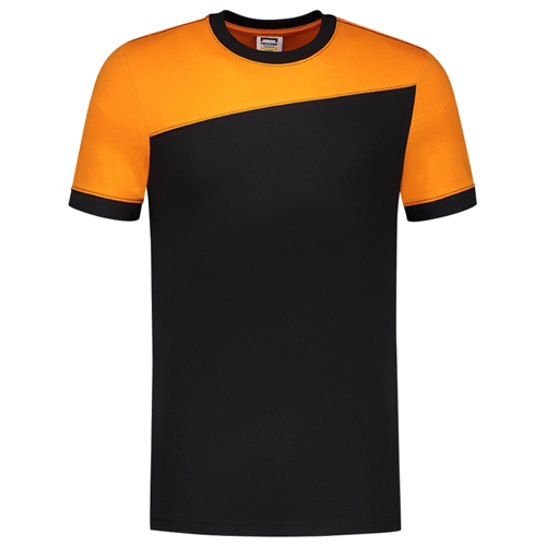 T-Shirt Bicolor Naden Tricorp - 102006 ZWART/ORANJE L