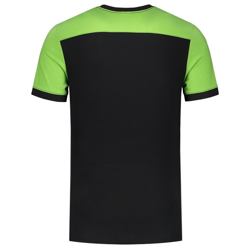 T-Shirt Bicolor Naden Tricorp - 102006 ZWART/LIME XS