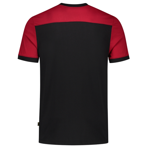 T-Shirt Bicolor Naden Tricorp - 102006 ZWART/ROOD L