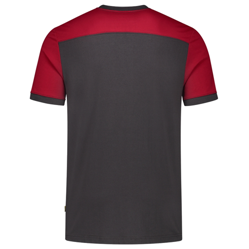 T-Shirt Bicolor Naden Tricorp - 102006 DONKERGRIJS/ROOD M