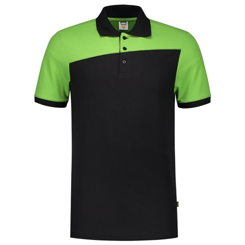 Poloshirt Bicolor Naden Tricorp - 202006 ZWART/LIME XL