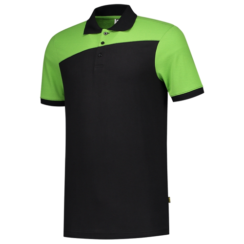 Poloshirt Bicolor Naden Tricorp - 202006 ZWART/LIME M