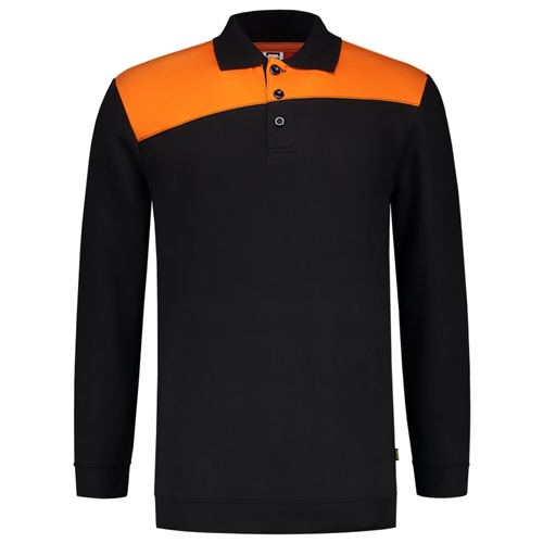 Polosweater Bicolor Naden Tricorp - 302004 ZWART/ORANJE XXL