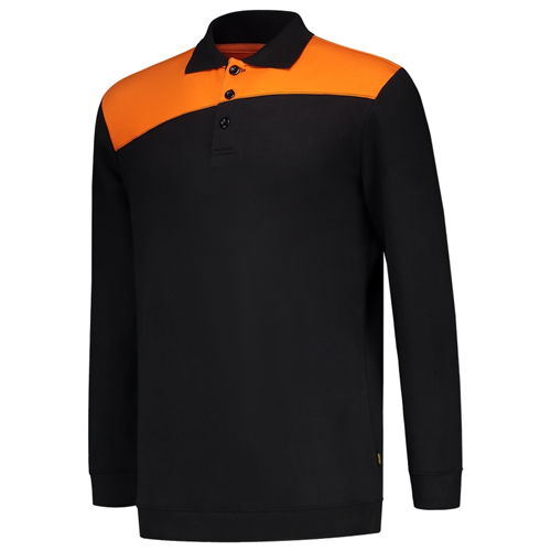 Polosweater Bicolor Naden Tricorp - 302004 ZWART/ORANJE S