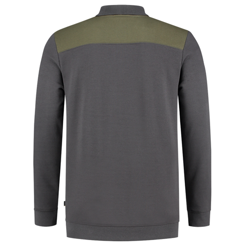 Polosweater Bicolor Naden Tricorp - 302004 DONKERGRIJS/ARMY XXL