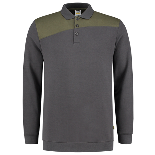 Polosweater Bicolor Naden Tricorp - 302004 DONKERGRIJS/ARMY S