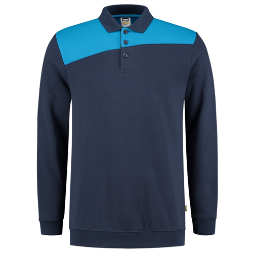 Polosweater Bicolor Naden Tricorp - 302004 INK/TURQUOISE 3XL