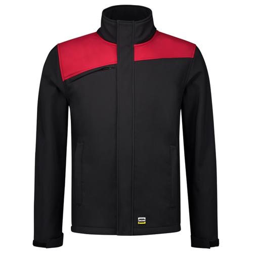 Jack Softshell Bicolor Naden Tricorp - 402021 ZWART/ROOD XS