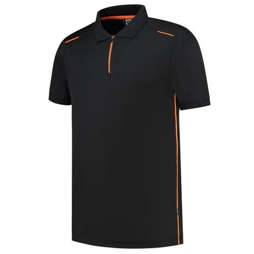 Poloshirt Bicolor Accent Tricorp - 202703 ZWART/ORANJE 4XL