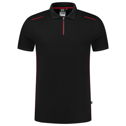 Poloshirt Bicolor Accent Tricorp - 202703 ZWART/ROOD 4XL