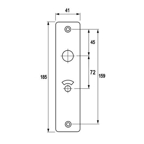 Kortschild Aluminium F1 Oxloc - ROMA WC72/8MM