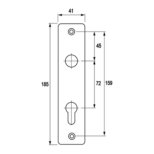 Knopschild Aluminium F1 Oxloc - ROMA PC72MM