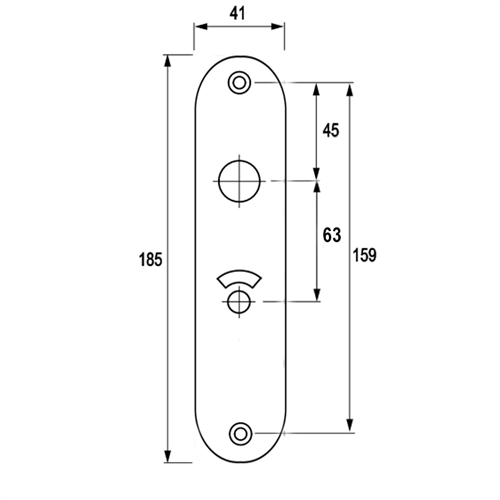 Kortschild Aluminium F1 Oxloc - PISA WC63/8MM