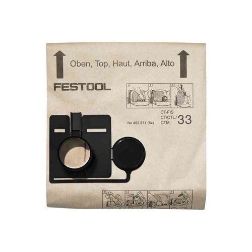 Filterzakken Papier Festool - FIS-CT33 SET à 5 STUKS
