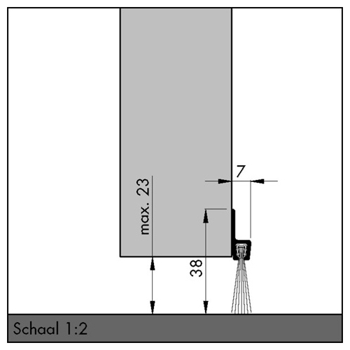 Dorpelprofiel Aluminium Opbouw Ellen - IBS 39 300CM