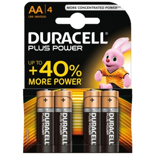 Batterijen Penlite Duracell Plus Power - AA LR06 1.5V  à 4 STUKS