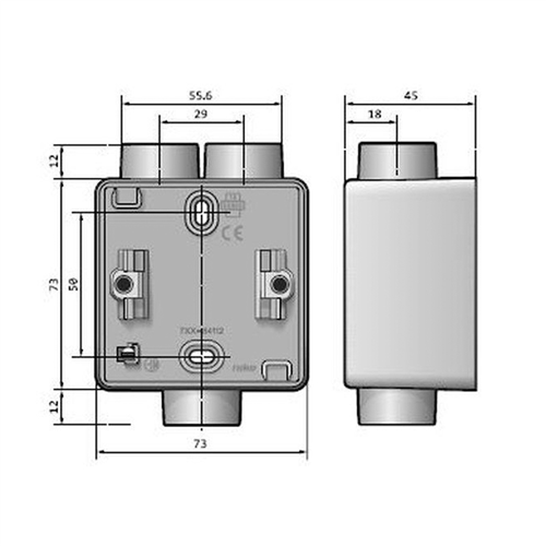 Opbouwdoos Enkel Niko Hydro - 761-84151 ZWART IP55