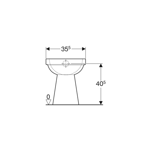 Closetpot Keramisch Geberit - COMFORT 300 AO H=450MM WIT