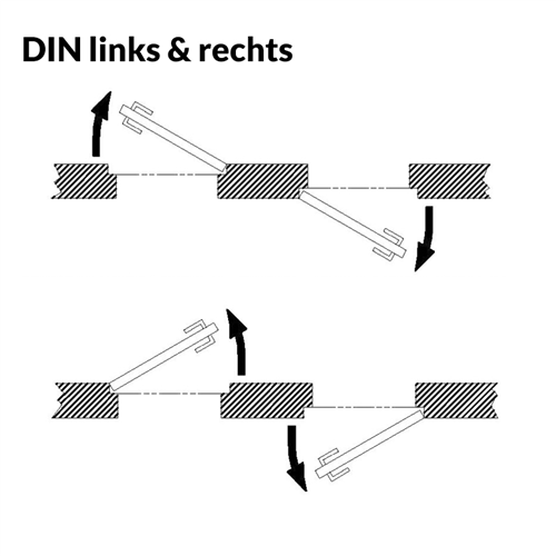 Opleg Grendelslot Dulimex - KBG 070B DIN L/R