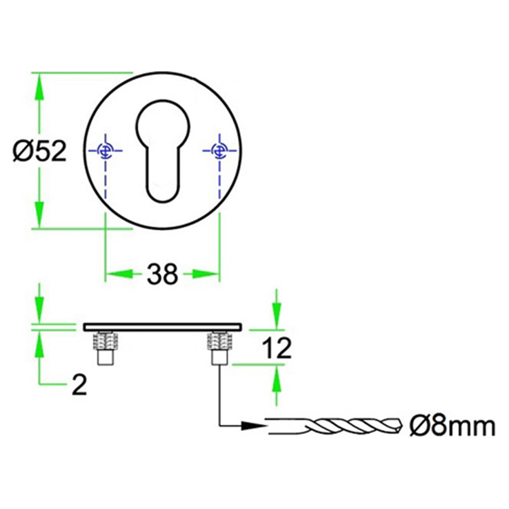 profielcilinderrozet rvs a2 oxloc