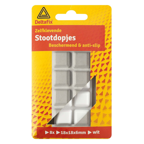 Stootdopjes Deltafix - 18X18X 6MM WIT