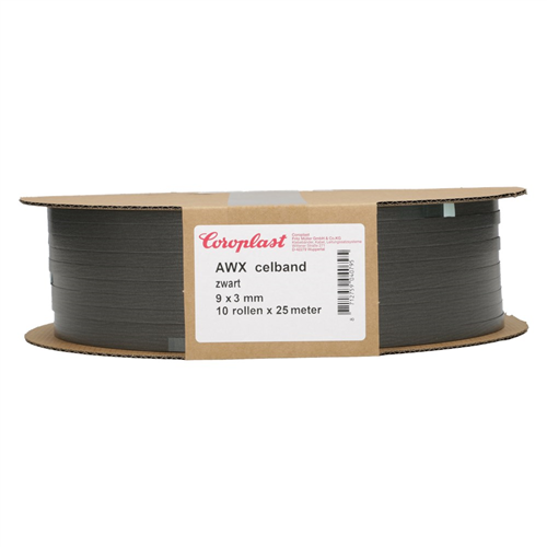 Glasband Awx Coroplast - 9X3MM 250M ZWART